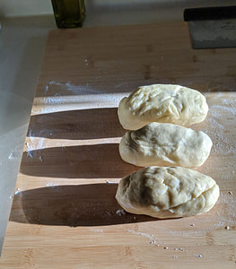 challah dough resting on the counter